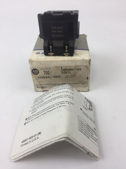 Allen Bradley 84AB01 Coil New In Original Box 110 V 60 CY 95 V 50 Cy