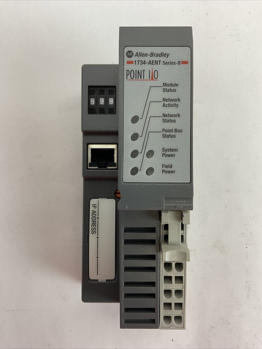 ALLEN BRADLEY 1734-AENT SER B FW 5.012 ETHERNET ADAPTER MODULE POINT I/O