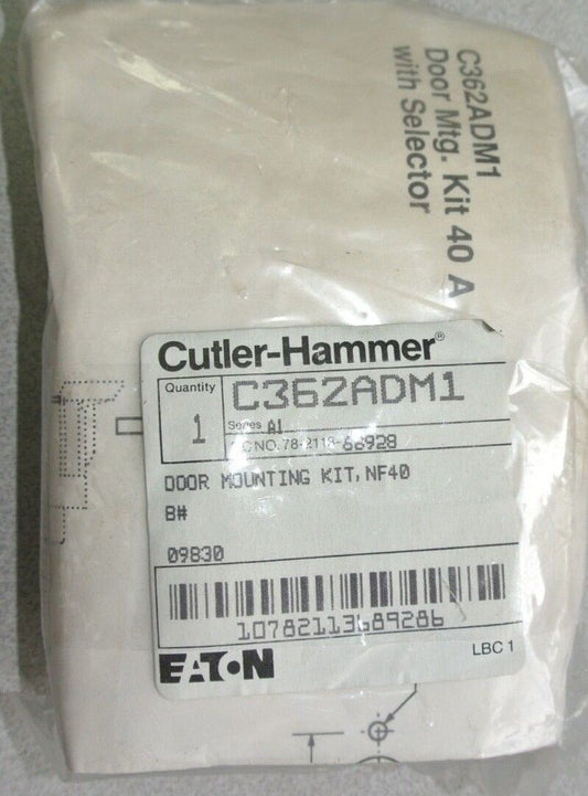 CUTLER-HAMMER C362ADM1 - DOOR MOUNTING KIT, NF40 40A w/SELECTOR - NEW SURPLUS