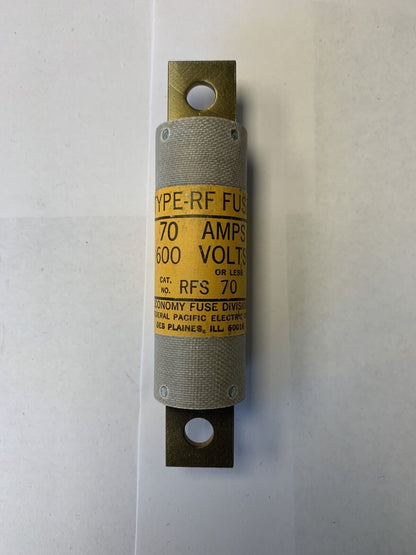 Economy Fuse RFS70 70A 600V Type-RF Fuse "Lot of 6"