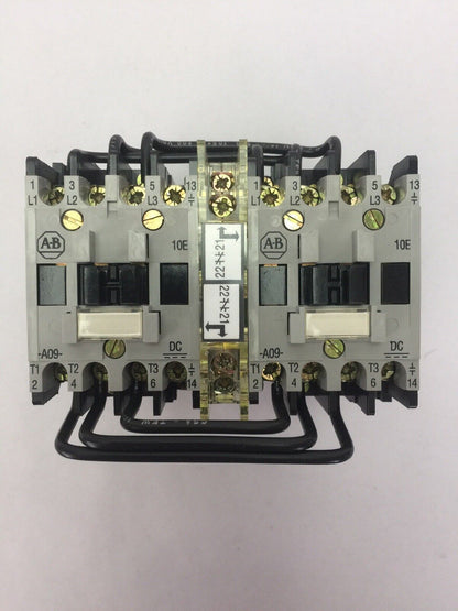 ALLEN BRADLEY 104-A09NZ243 REVERSING CONTACTOR SER A 600VAC 9A 5HP COIL 24VDC