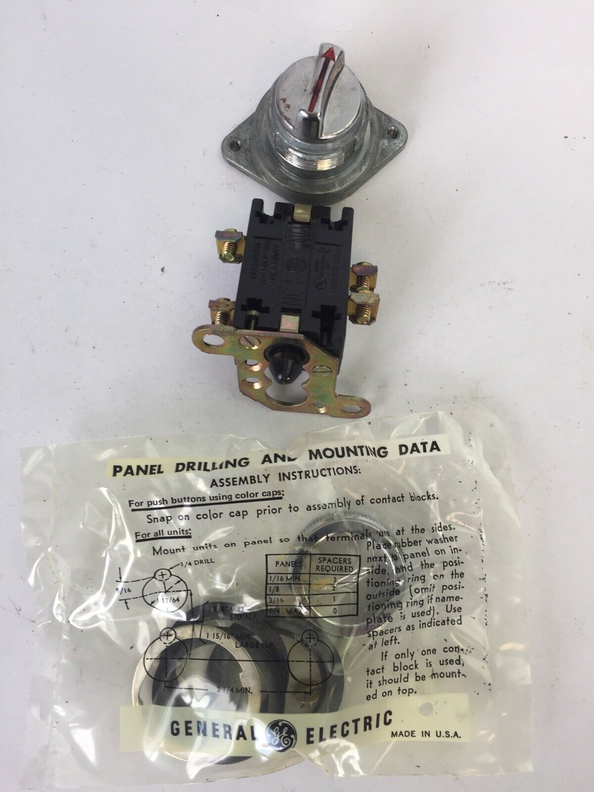 GE CR2940UB202L OILTIGHT SELECTOR SWITCH UNIT