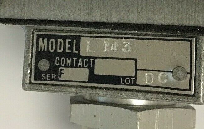 TELEMECANIQUE R.B.DENISON LOX-SWITCH L143 TYPE L LIMIT SWITCH NEMA A600