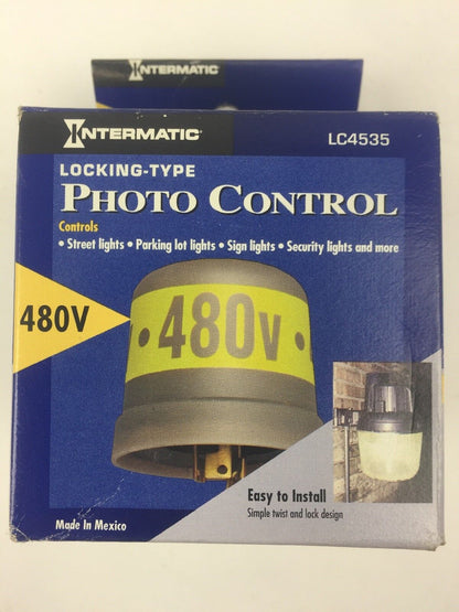 INTERMATIC LC4535 LOCKING-TYPE PHOTO CONTROL 480VAC 1000 WATTS TUNGSTEN