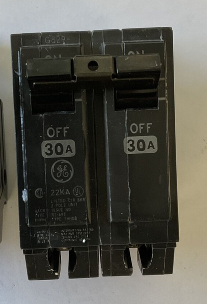 GENERAL ELECTRIC THHQB 30A CIRCUIT BREAKER 2POLE 22KA ***LOTOF2***