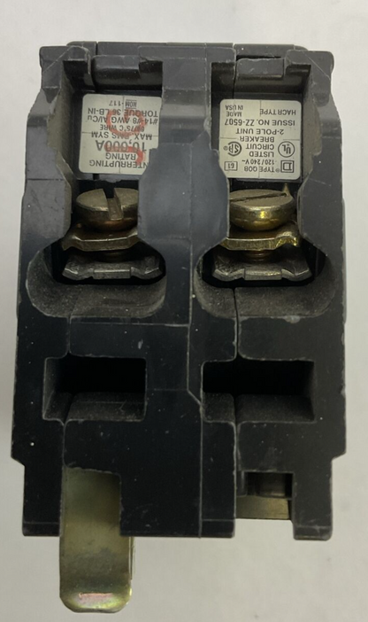SQUARE D QOB220 20AMP 120/240VAC 2POLE