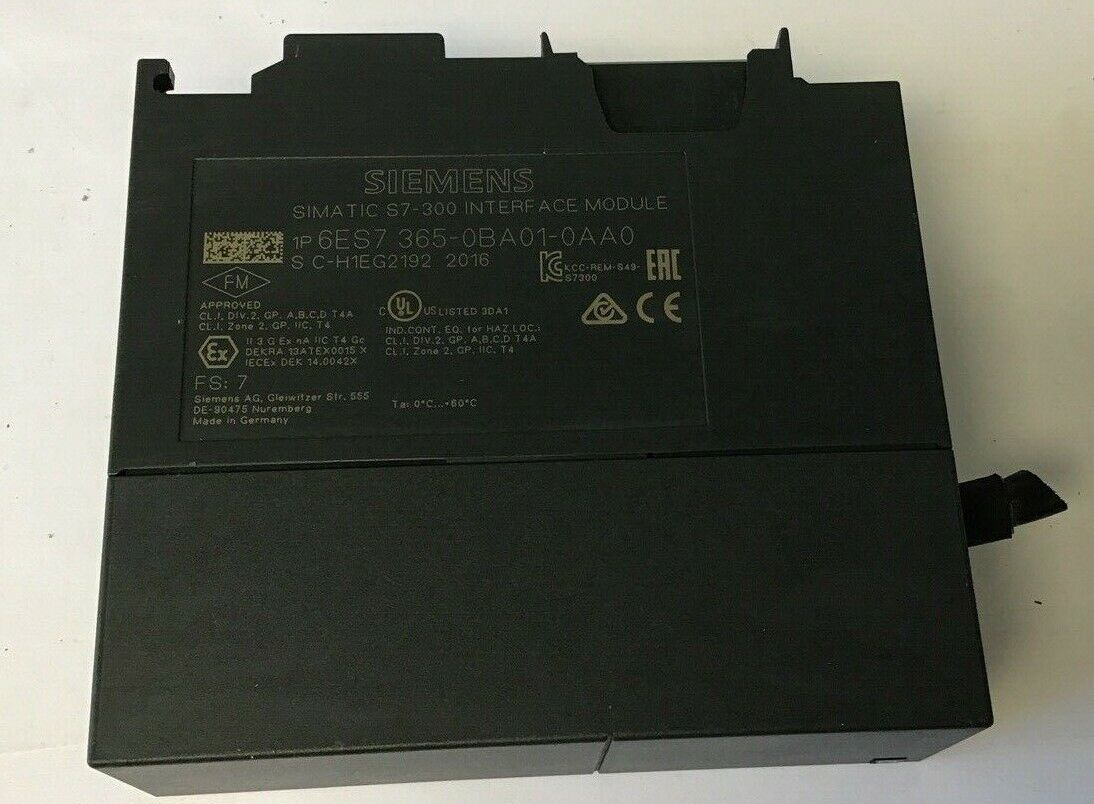 SIEMENS 6ES7 365-0BA01-0AA0 INTERFACE MODULES SEND/RECEIVE  IM365**LOTOF2**