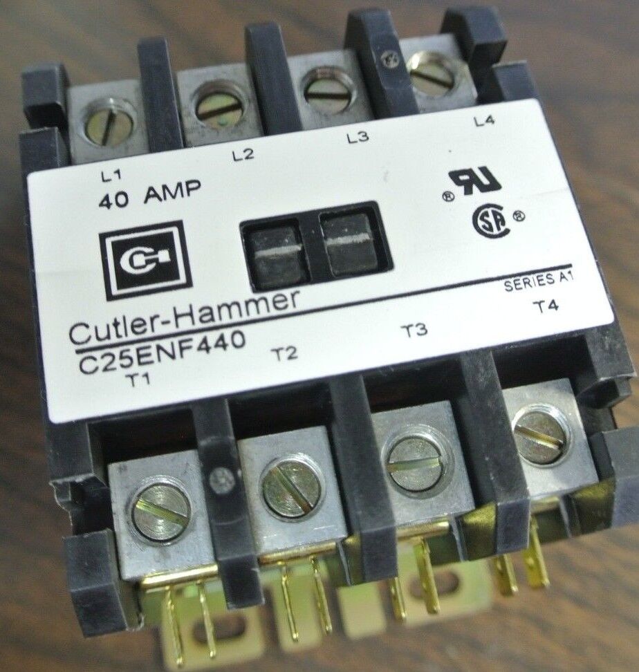 CUTLER-HAMMER C25ENF440 DEFINITE PURPOSE CONTACTOR - 24V COIL, 40A - NEW SURPLUS