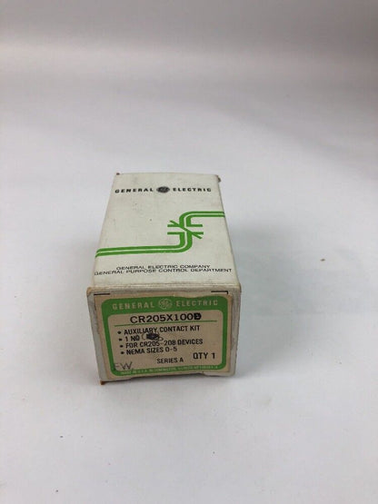 GE CR205X100D AUXILIARY CONTACT KIT FOR  CR205-208 DEVICES NEMA SIZE 0-5
