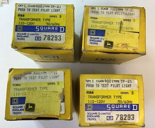 SQUARE D 9001 TP-21 PILOT LIGHT/LIGHT MODLUE SER.B 50/60HZ 110-120V ***LOTOF4***