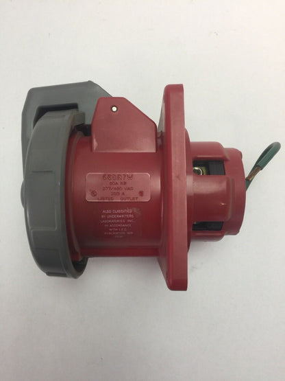 HUBBELL 560R7W PIN & SLEEVE RECEPTACLE 60A 277/480VAC