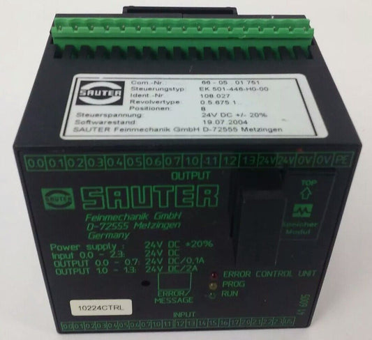 SAUTER EK 501-446-H0-00 POWER SUPPLY 8 POSITION 24V DC EK501446H000