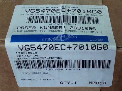 Johnson Controls VG5470EC+7010G0 (VG5470EC7010G0) - NEW IN BOX