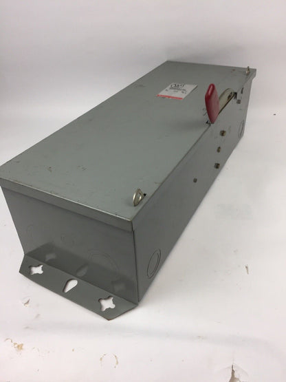 WESTINGHOUSE HUN363 HEAVY DUTY SAFETY SWITCH 100 AMP 600 VAC