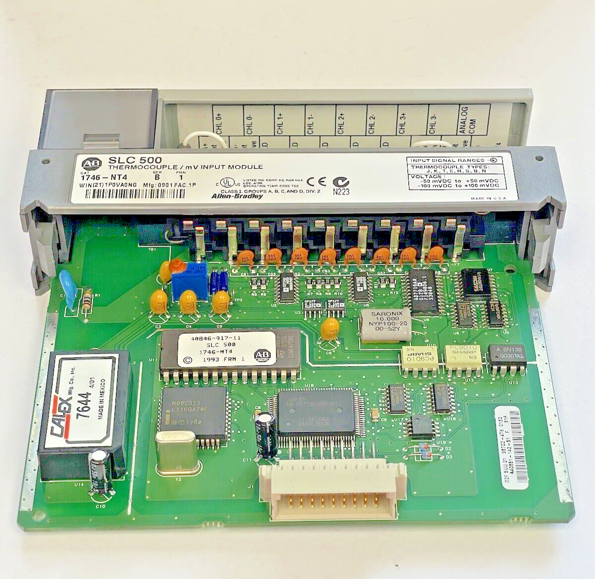 ALLEN BRADLEY - 1746-NT4 SER. B FRN. 1 - SLC 500 THERMOCOUPLE/ mV INPUT MODULE