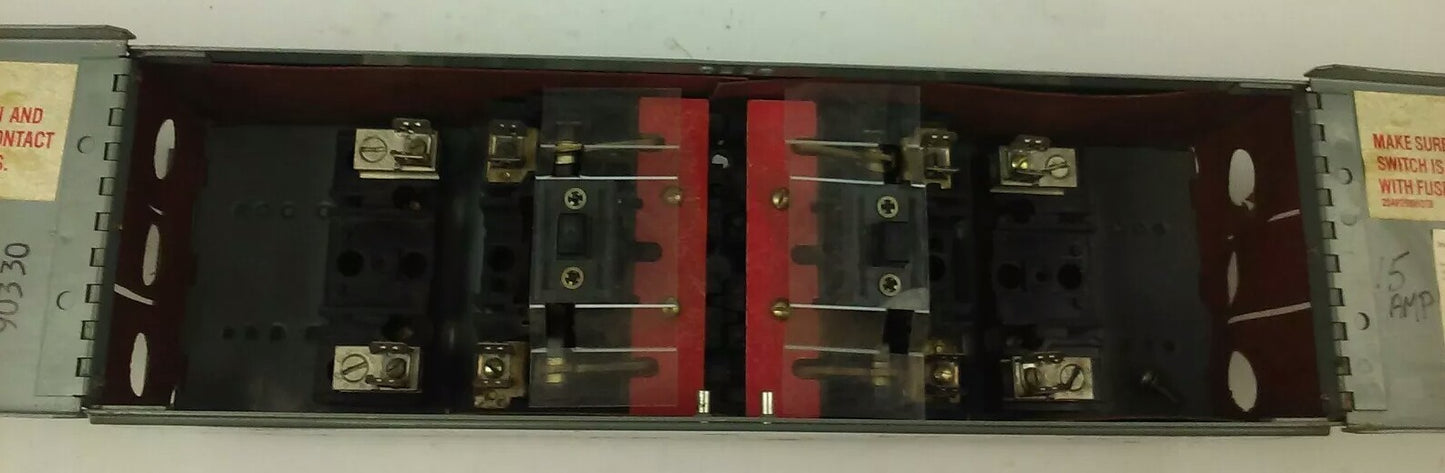 WESTINGHOUSE FDPT2211R SER.B FUSIBLE TWIN PANELBOARD SWITCH 30A 240V 2P 7.5HP