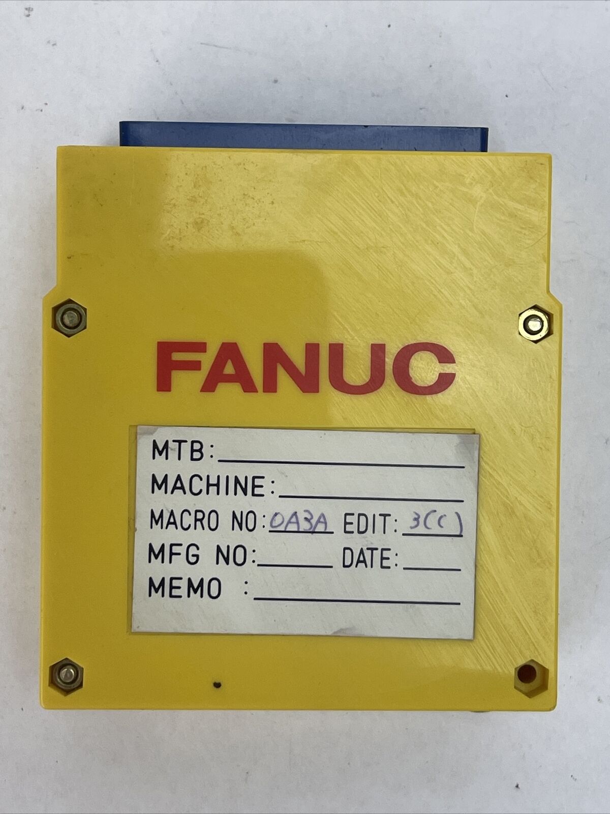 FANUC A02B-0091-C111 MACRO CASSETTE A MACRO NO: 0A3A