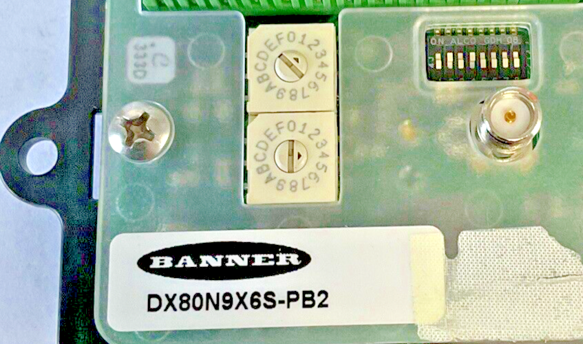 BANNER DX80N9X6S-PB2 NODE BOARD WITH ANTENNA