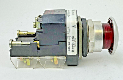 ALLEN-BRADLEY - 800T-FXP16 A5 SER. T - RED MUSHROOM PUSH/PULL BUTTON W/ 800T-XA