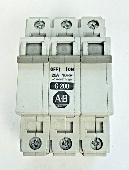 ALLEN-BRADLEY - 1492-CB3-G200 SER. C - MOTOR CONT. - 3 P, 20 A, 277 V, 10HP, 3PH
