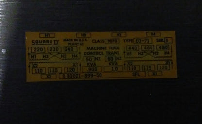 Square D Transformer Disconnect - Class 9070 - Type SK5271U (QJ-1370-A) - 600 V