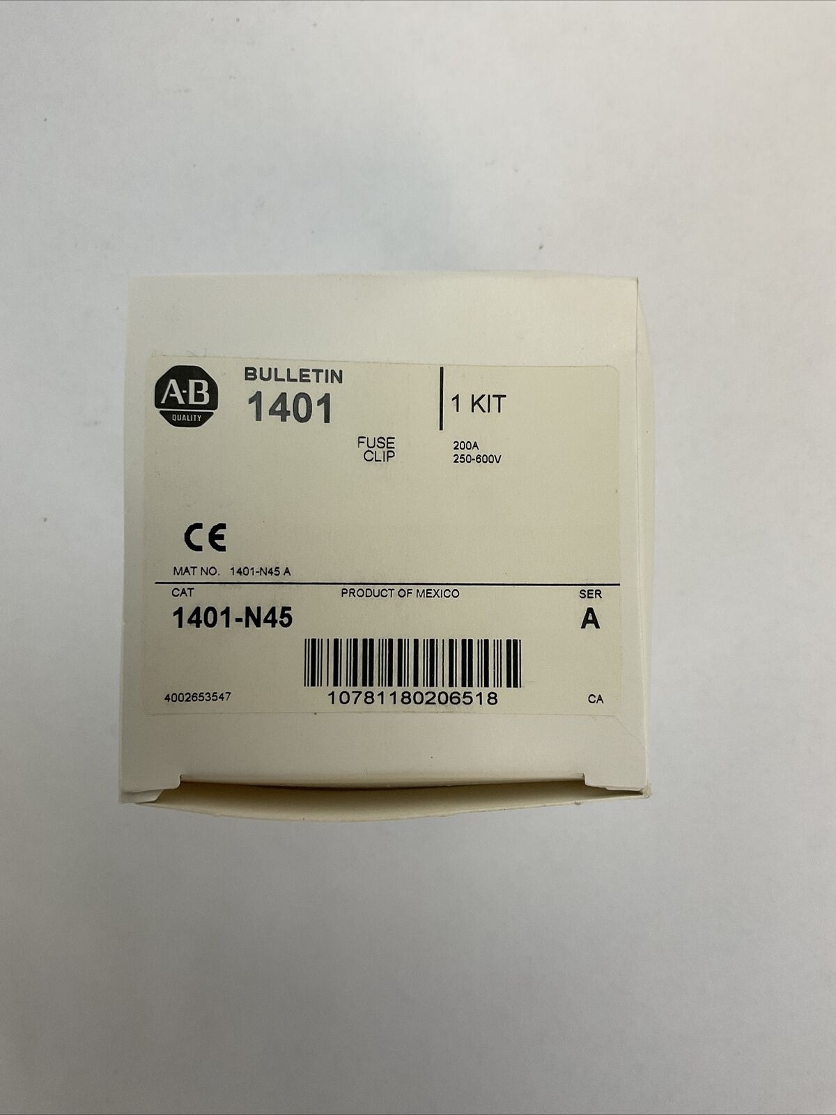 ALLEN BRADLEY 1494V-DH622-A DISCONNECT SWITCH KIT FUSIBLE 200A 600V