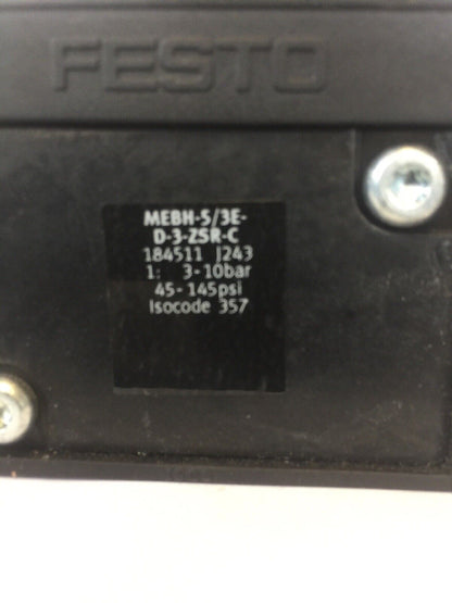 FESTO MEBH-5/3E-D-3-ZSR-C SOLENOID VALVE