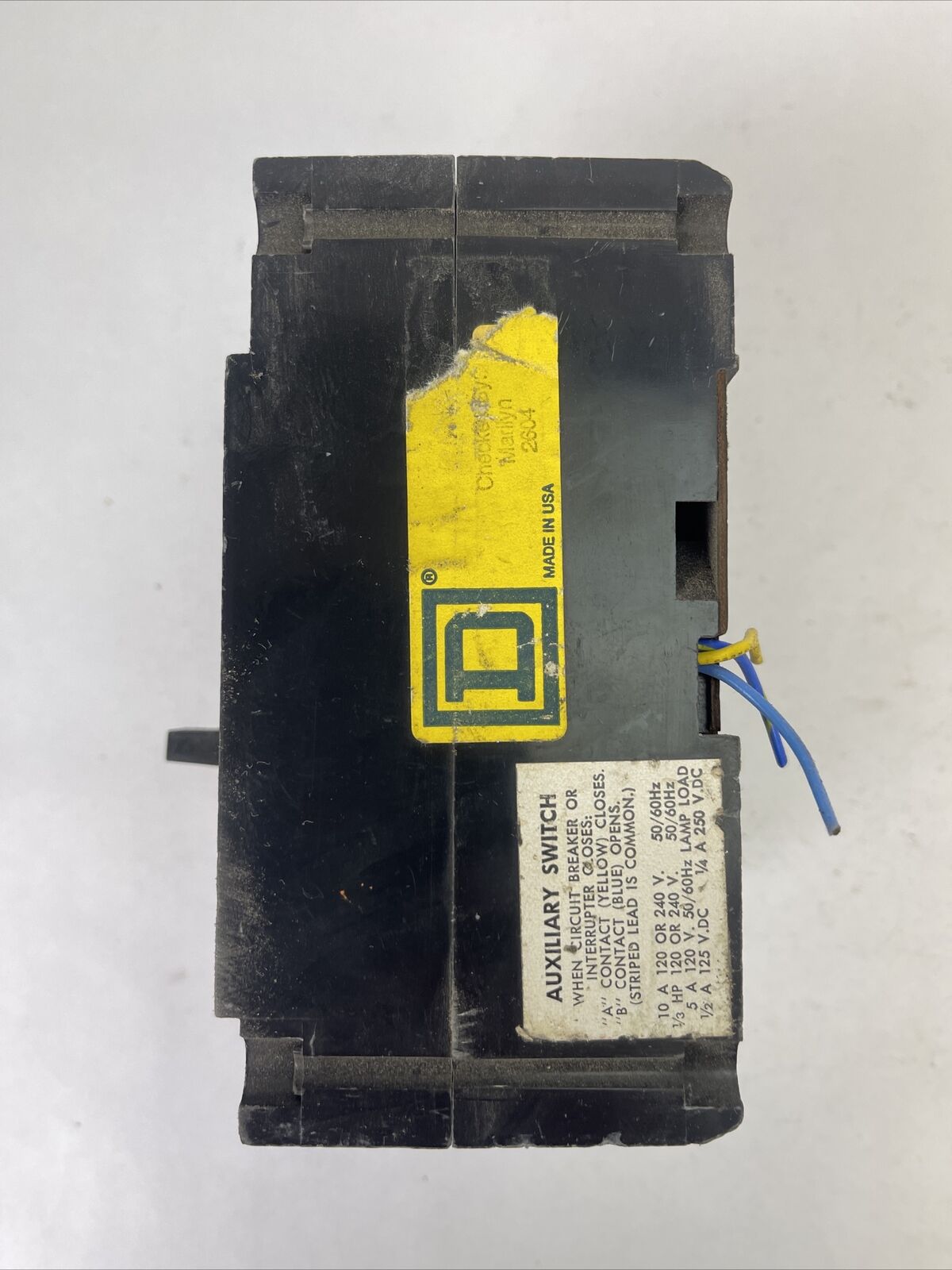 SQUARE D FHL3610016DC1386 MOLDED CASE CIRCUIT BREAKER 100AMP 600VDC 3POLE SER 2