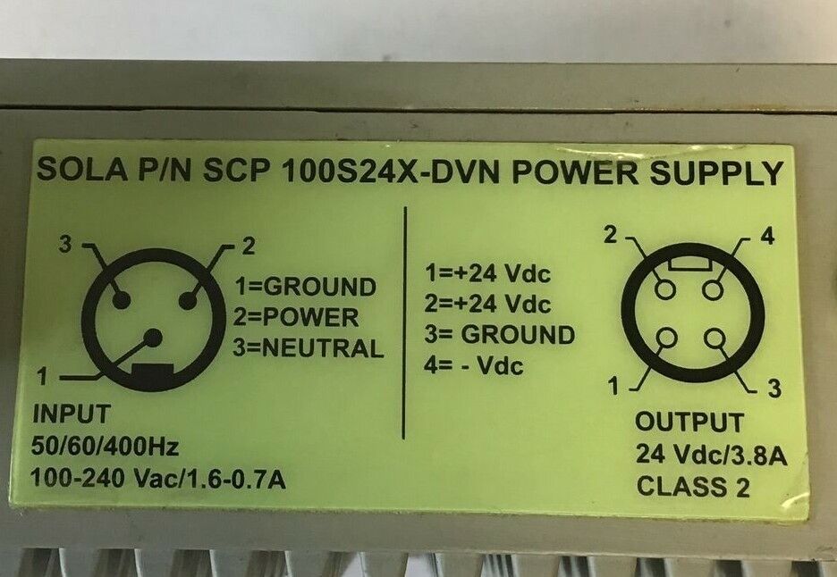 SOLA SCP 100S24X-DVN POWER SUPPLY 353VDC 240VAC