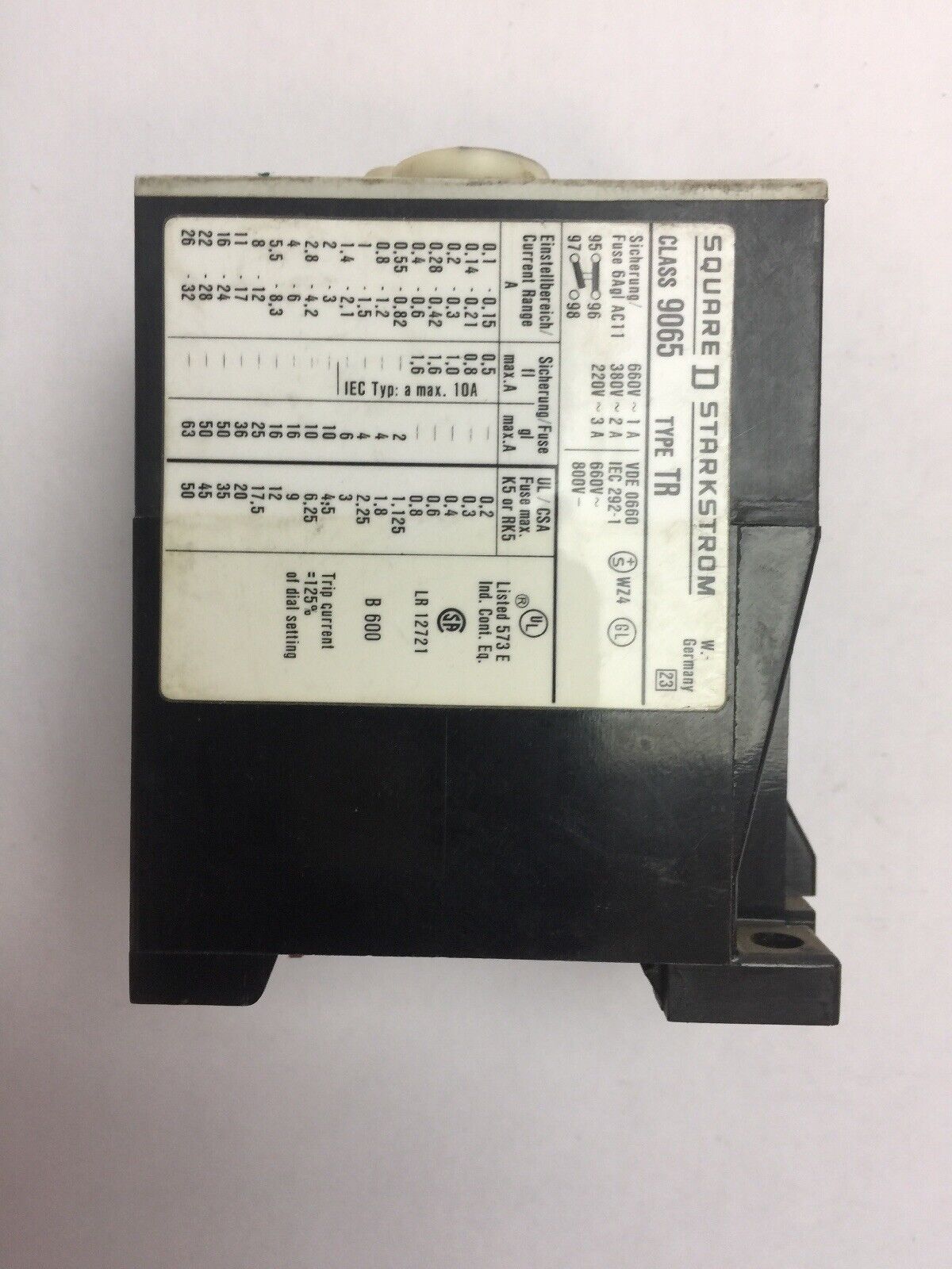 SQUARE D 9065 TR 2.8 OVERLOAD RELAY 2.8-4.2A