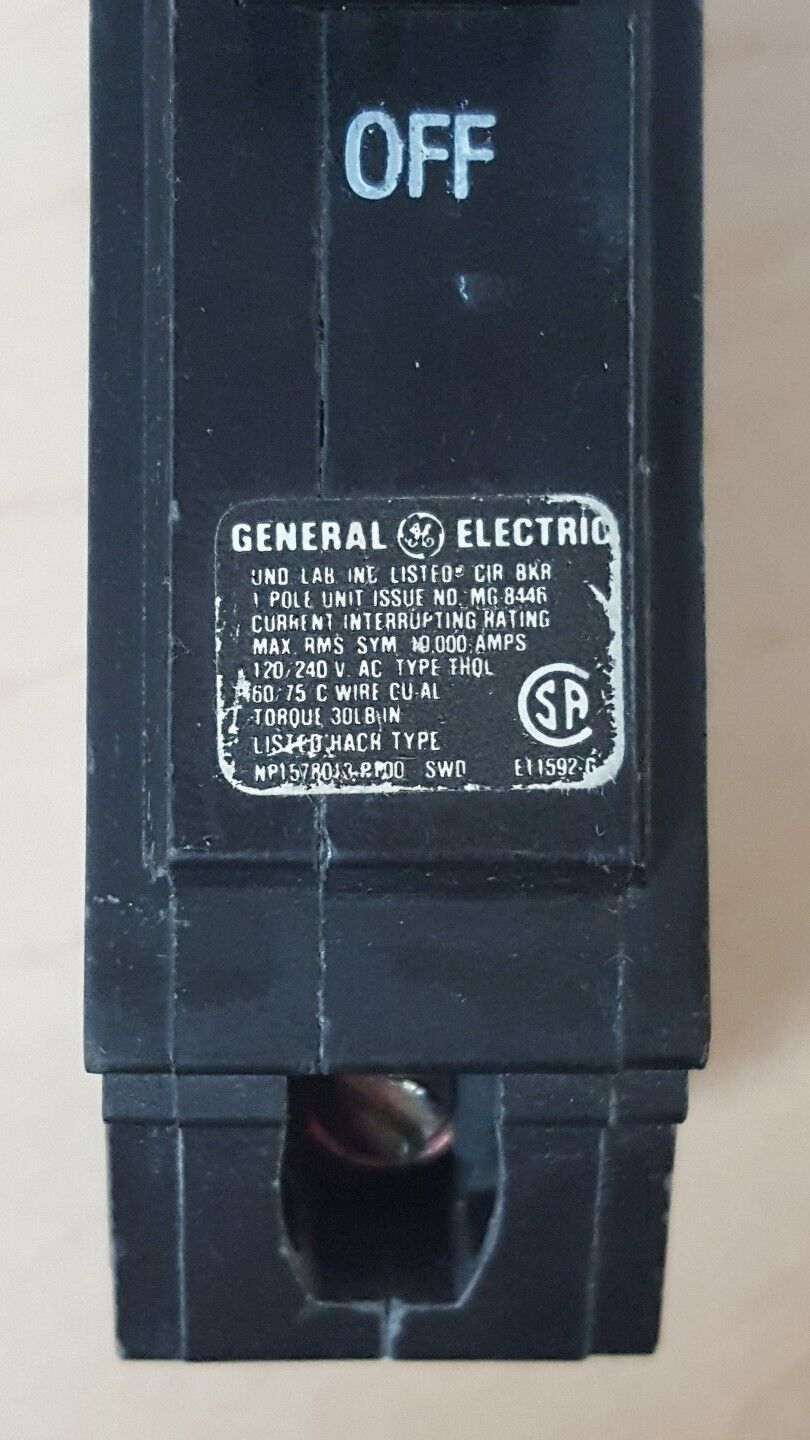 GE THQB 1 Pole 20 AMP CIRCUIT BREAKER