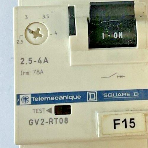 TELEMECANIQUE SQUARE D GV2-RT08 2.5-4A CIRCUIT BREAKER 600VAC