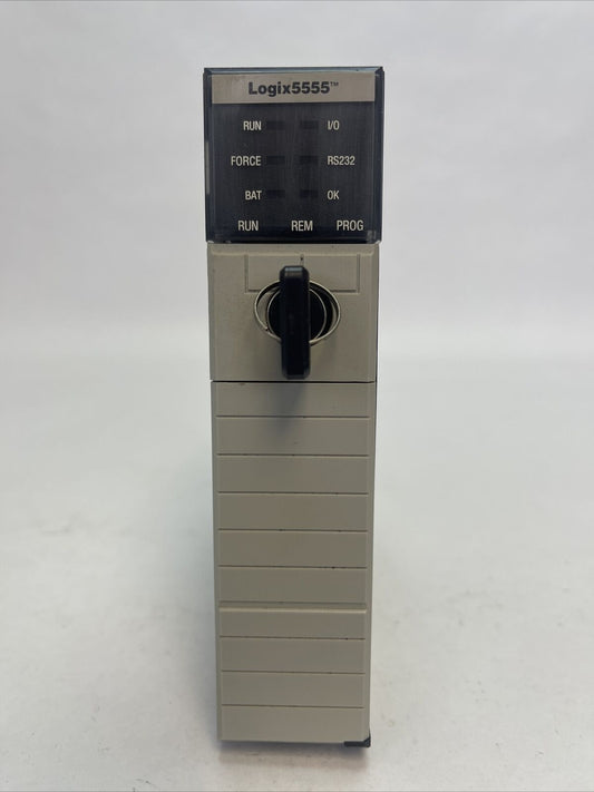 ALLEN BRADLEY 1756-L55 SER A F/W REV 1.4 LOGIX PROCESSOR UNIT 1756-M13 SER A