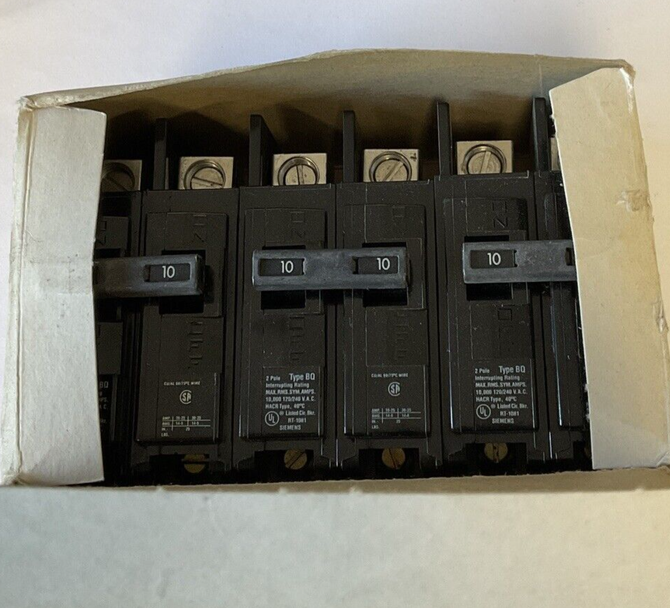 ITE BQ2B010L CIRCUIT BREAKER 10AMP 2POLE 120/240VAC TYPE BQ***LOTOF3***