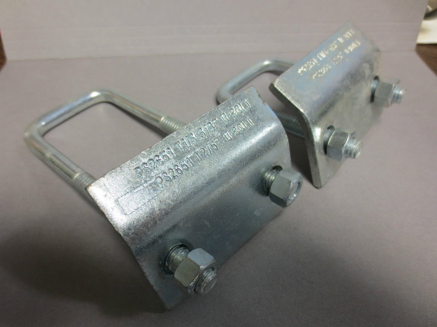 POWER-STRUT PS2651 BEAM CLAMP / U-BOLT, 3-3/8" ONE EACH 5" & 3-1/2" - NEW