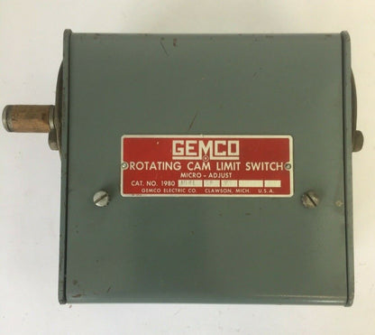 GEMCO 1980-104L-SP-X ROTATING CAM LIMIT SWITCH