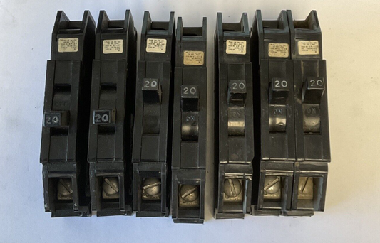 ZINSCO/SYLVANIA QB120 CIRCUIT BREAKER 20A ****LOTOF7****