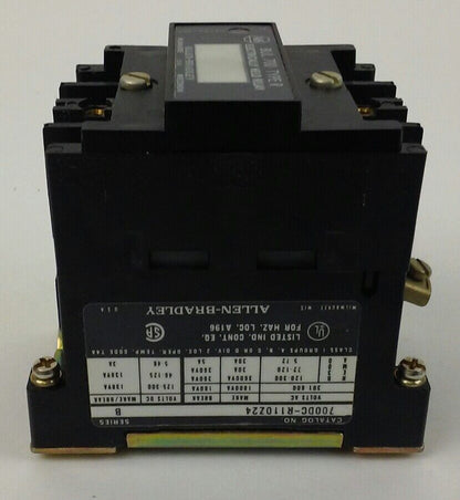 ALLEN BRADLEY, 700DC-R110Z24 SER.B, 2P, 1N.O.-1N.C., TYPE R DC RELAY, 24V DC,NEW