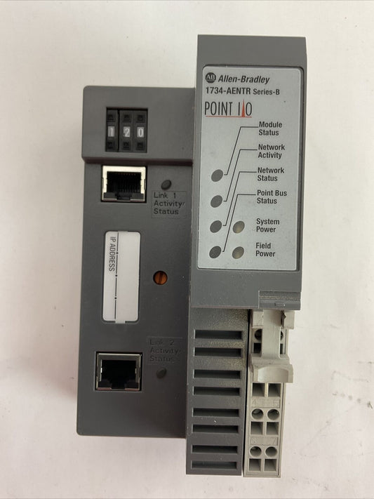 ALLEN BRADLEY 1734-AENTR SER B FW 5.015 COMMUNICATIONS ADAPTER MODULE POINT I/O