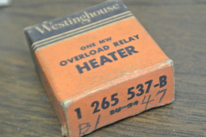 WESTINGHOUSE 537-B / TYPE MW OVERLOAD RELAY HEATER / BT47