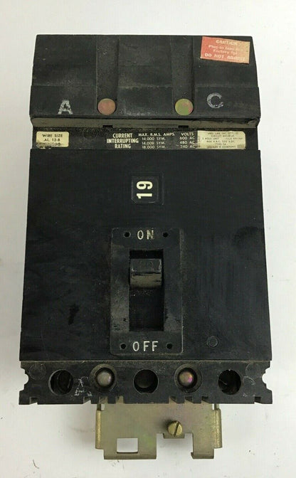SQUARE D FA26020AC CIRCUIT BREAKER 20A 2POLE 600VAC 250VDC