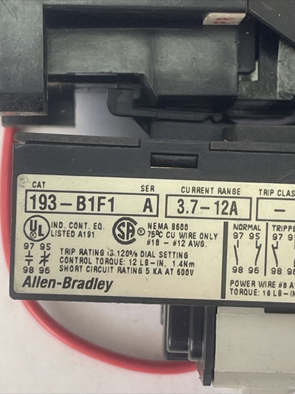 ALLEN BRADLEY STARTER 100-A24ND3 SER C CONTACTOR 24A 600VAC 20HP COIL 120V 60HZ