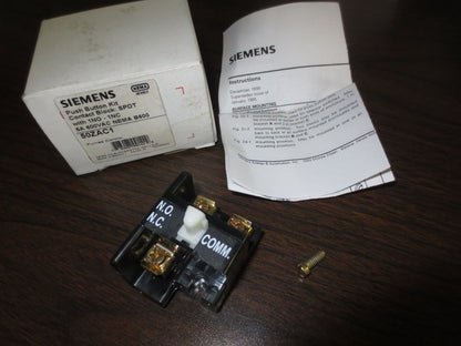 FURNAS 50ZAC1 PUSH BUTTON KIT, CONTACT BLOCK 1NO/1NC, 5A, 600VAC - NEW SURPLUS