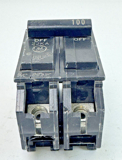 GE - THQL2100 - COMMON TRIP CIRCUIT BREAKER - 2 POLE, 100 A, 240 VAC **READ DES.