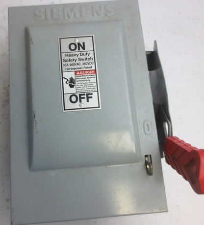 SIEMENS HNF361 HEAVY-DUTY SAFETY SWITCH - 600VAC, 30A, 250VDC