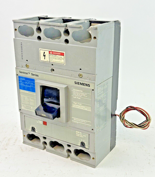SIEMENS - LXD62B600A - BREAKER W/ A01JLDLV LOW VOLT AUX SWTCH 2 POLE/600A/600VAC