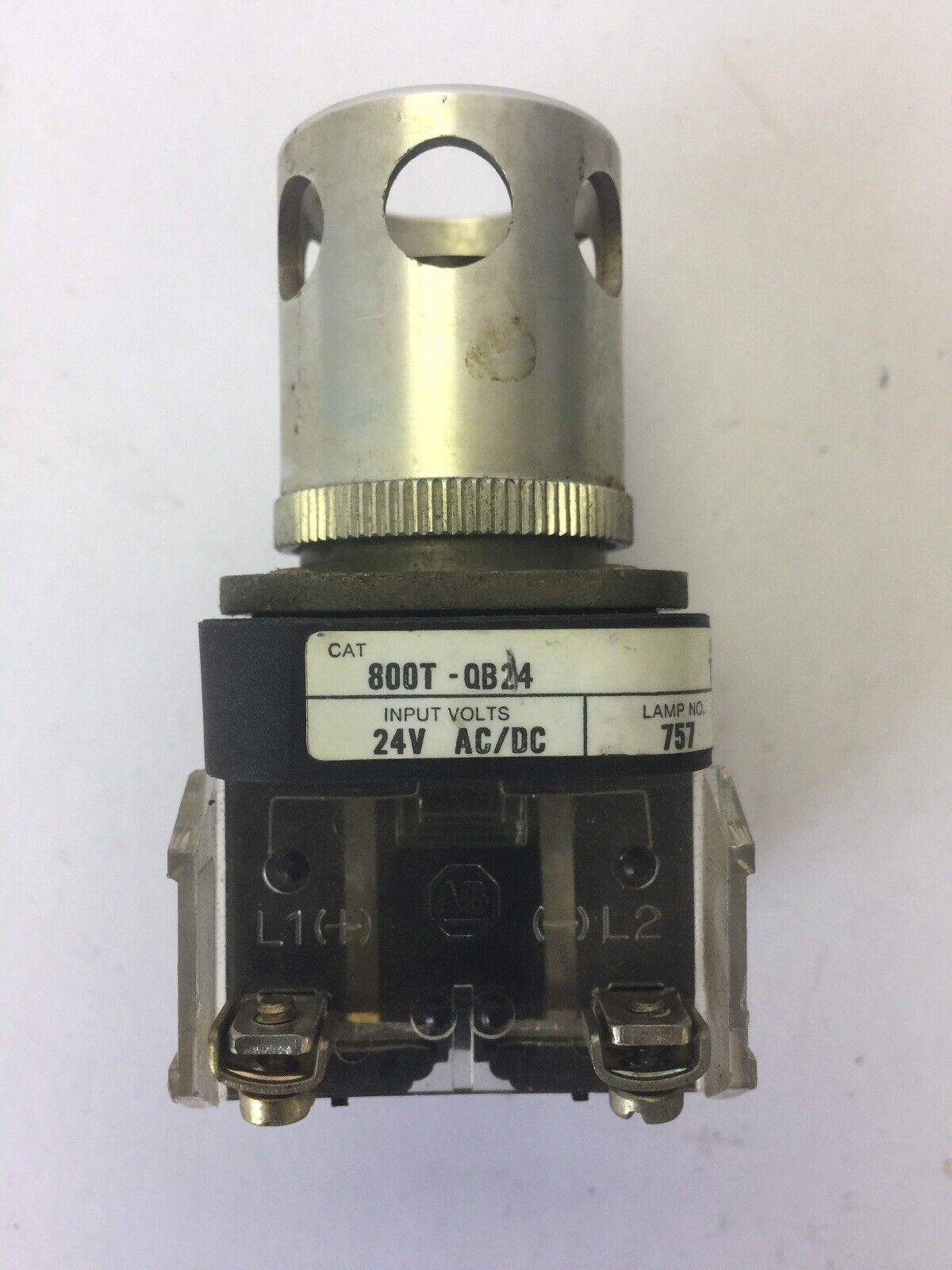 ALLEN BRADLEY 800T-QB24 PUSH BUTTON SER T 24V AC/DC *NO BULB NO CAP*