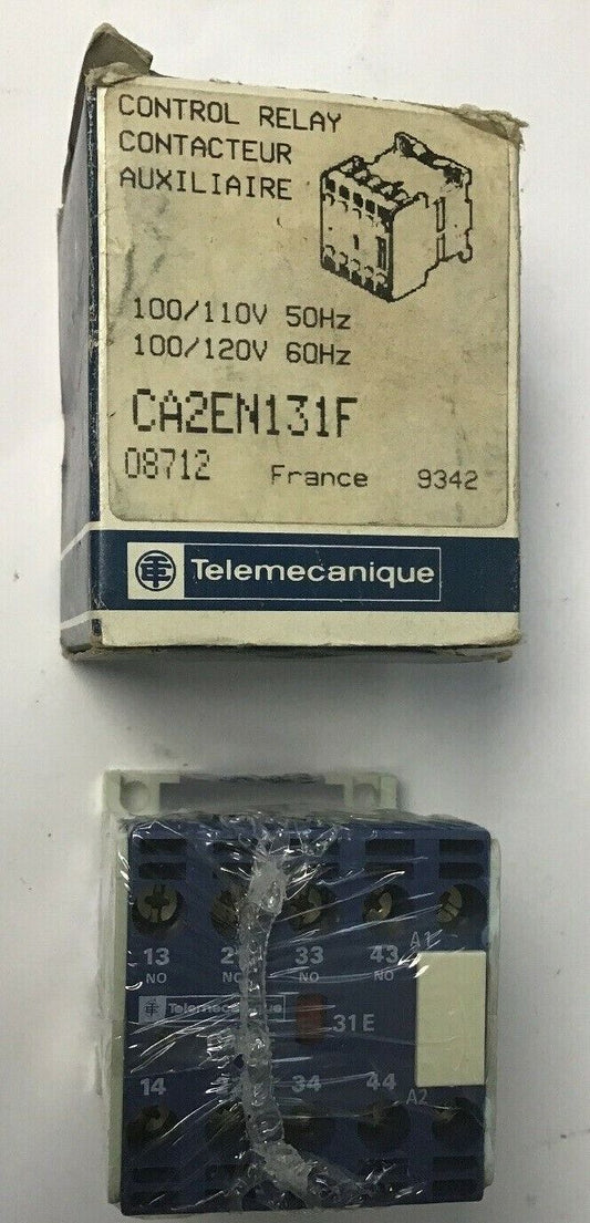 TELEMECANIQUE CA2-EN131F CONTROL RELAY 100/110V-50HZ 100/120V-60HZ