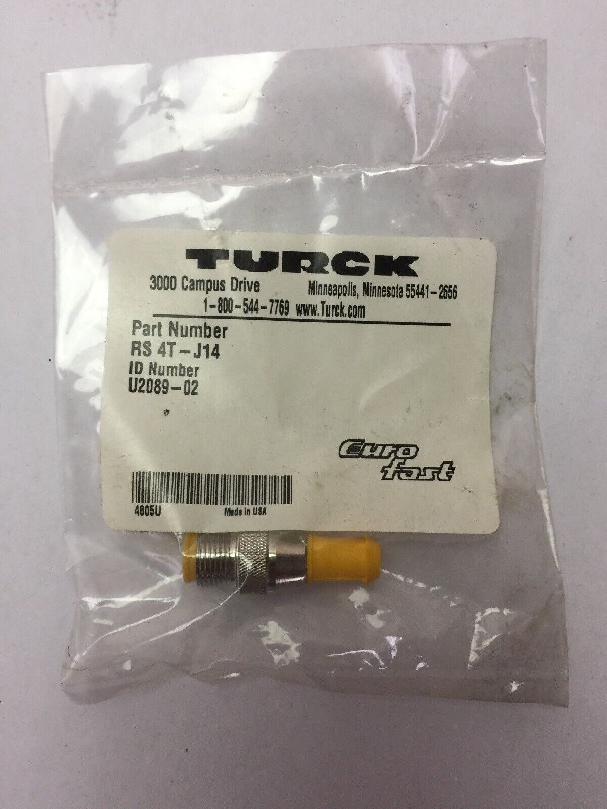 TURCK RS 4T-J14 CONNECTOR