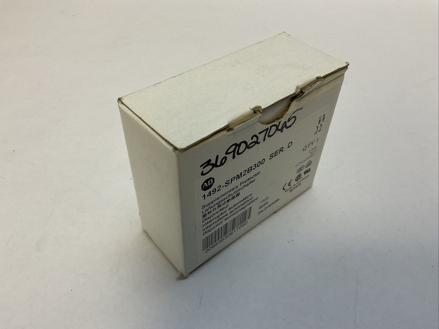 ALLEN BRADLEY 1492-SPM2B300 SER D SUPPLEMENTARY PROTECTOR 2POLE 30AMP